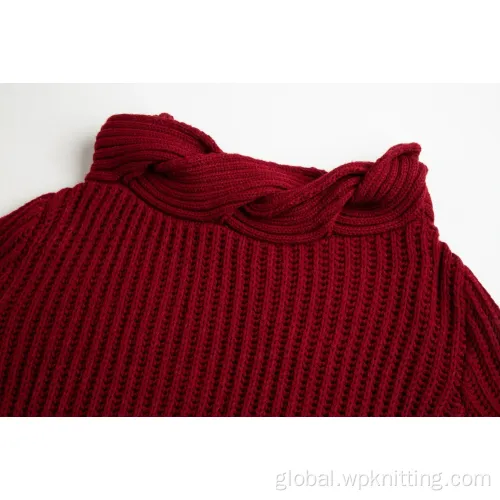 Dye Yarn Women Pullover Sweater Fashion women's turtleneck pullover sweater tight Factory